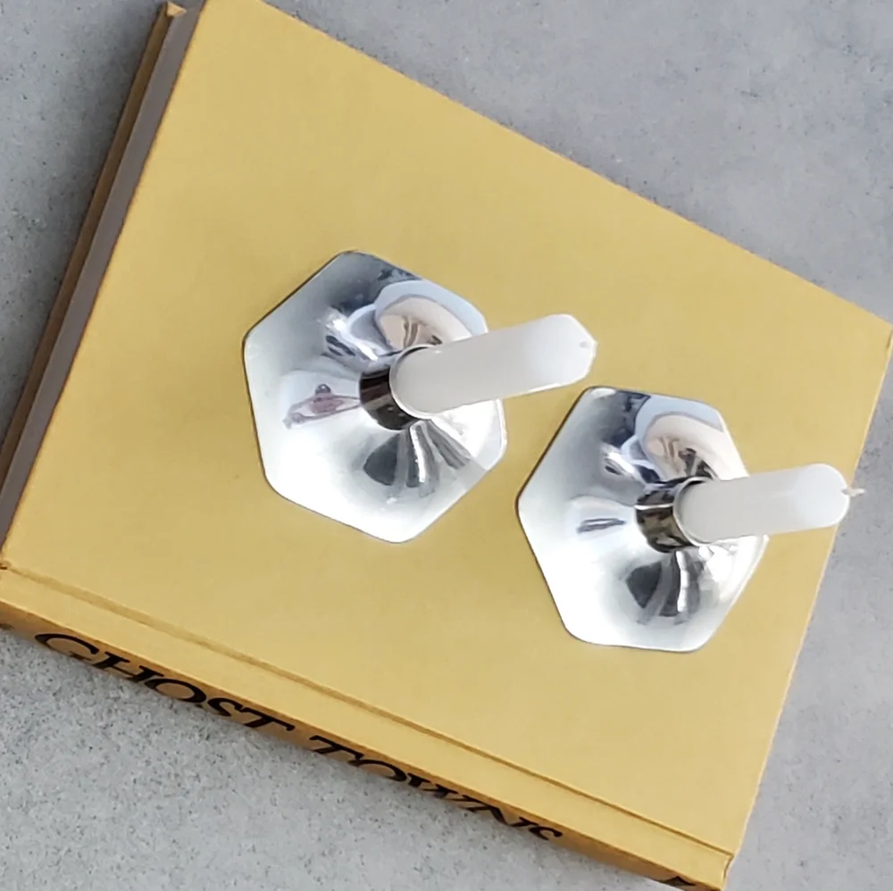 James R. Gagnon Signed Pewter Candle Holder Set, VINTAGE, Maker Featured Cartier